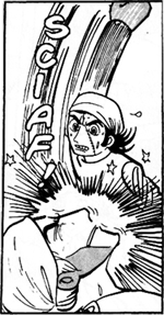 Black Jack layin' the smack down on Kiriko. Ouch.