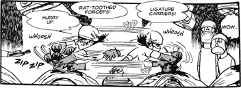 Black Jack's so good, he can operate on a room full of people. Bet YOU can't do that.
